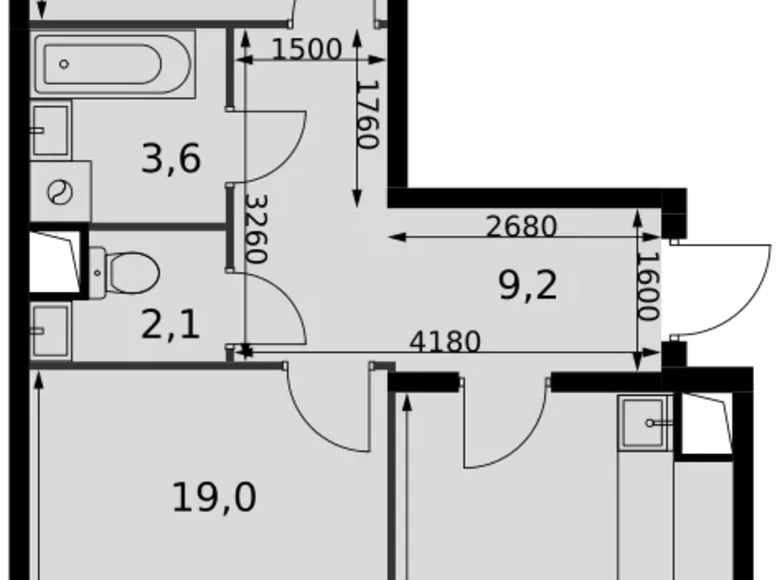 Appartement 2 chambres 66 m² Razvilka, Russie