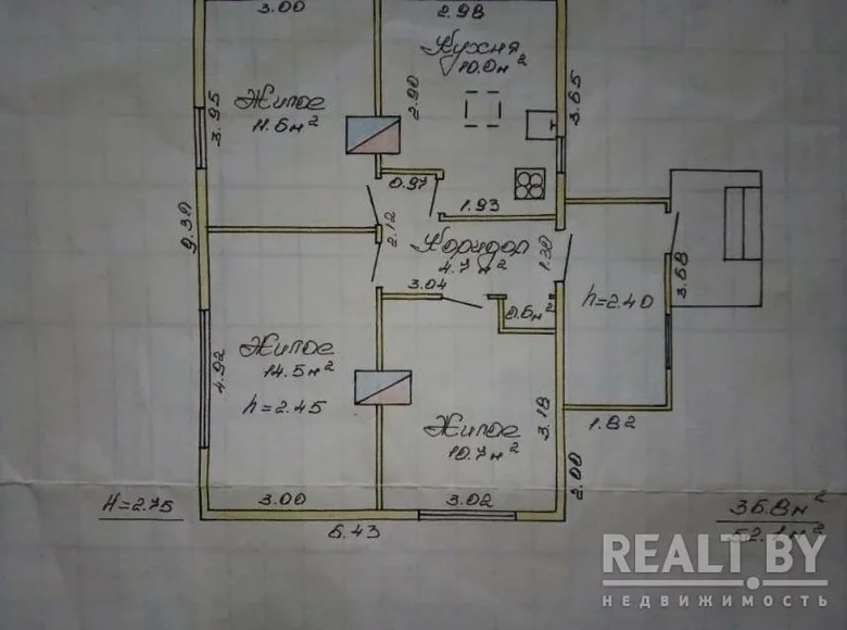 Casa 52 m² Kamenets District, Bielorrusia