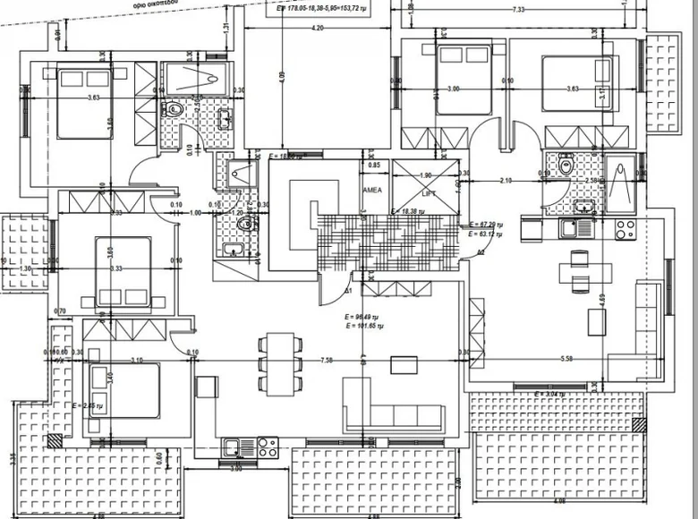 Mieszkanie 3 pokoi 128 m² Municipality of Pylaia - Chortiatis, Grecja