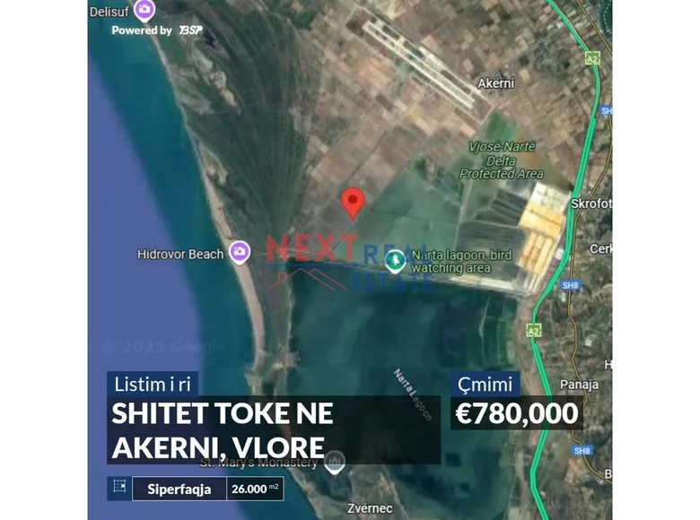 Земельные участки 26 000 м² Novosele, Албания