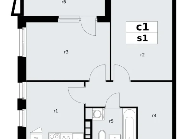 Квартира 2 комнаты 52 м² поселение Сосенское, Россия