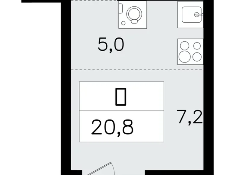 Mieszkanie 1 pokój 21 m² Vsevolozhsk, Rosja