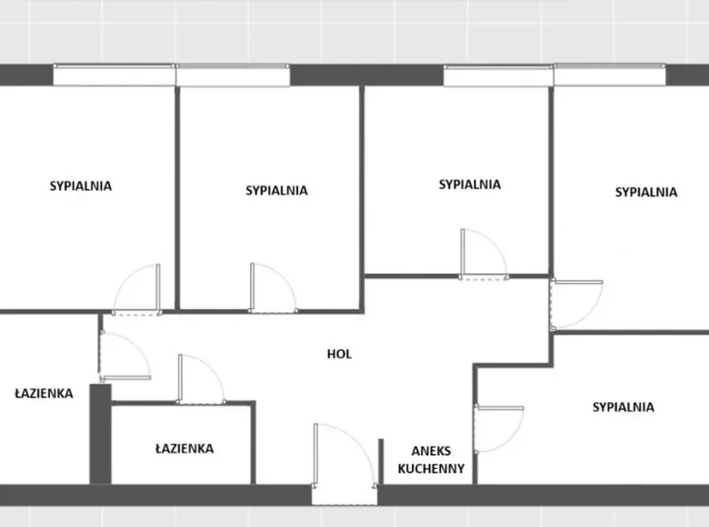 5 room apartment 57 m² Warsaw, Poland