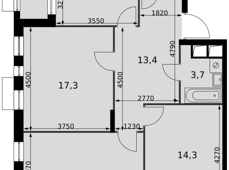 Wohnung 3 zimmer 80 m² Razvilka, Russland