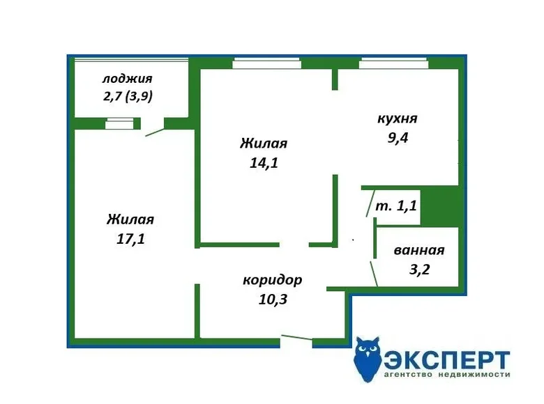 Apartamento 2 habitaciones 58 m² Kopisca, Bielorrusia