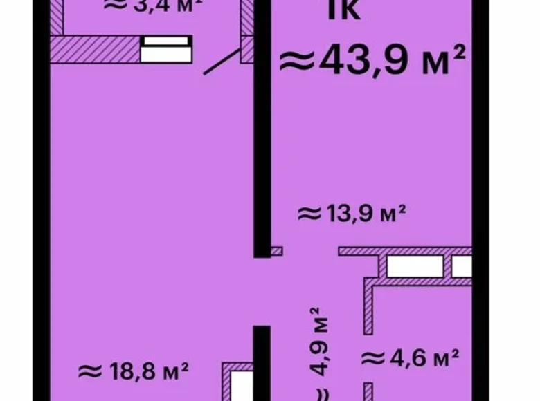 Mieszkanie 1 pokój 44 m² Odessa, Ukraina