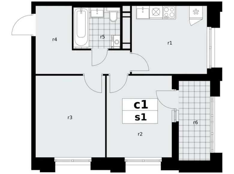 Appartement 2 chambres 48 m² poselenie Sosenskoe, Fédération de Russie