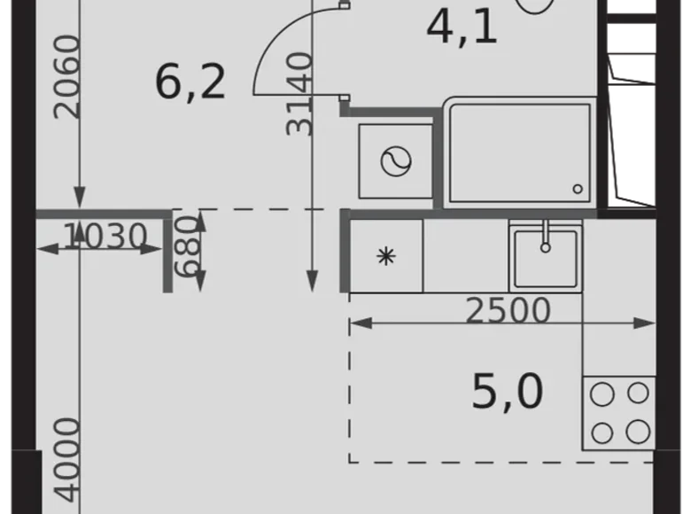 Студия 1 комната 30 м² Москва, Россия