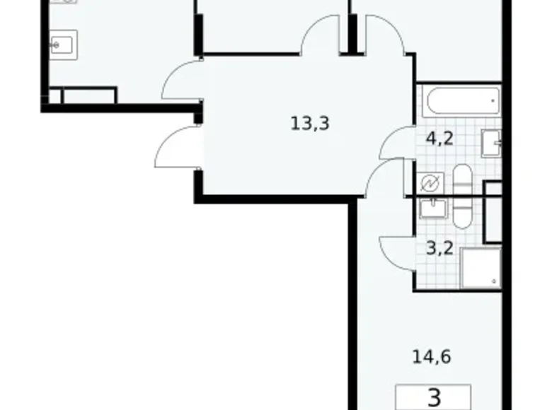 Wohnung 3 zimmer 74 m² poselenie Sosenskoe, Russland