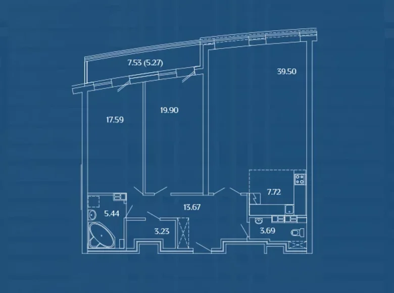 Appartement 3 chambres 116 m² Minsk, Biélorussie