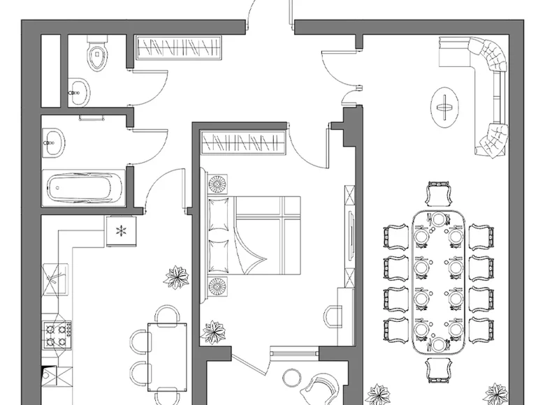 Квартира 2 комнаты 72 м² Ташкент, Узбекистан