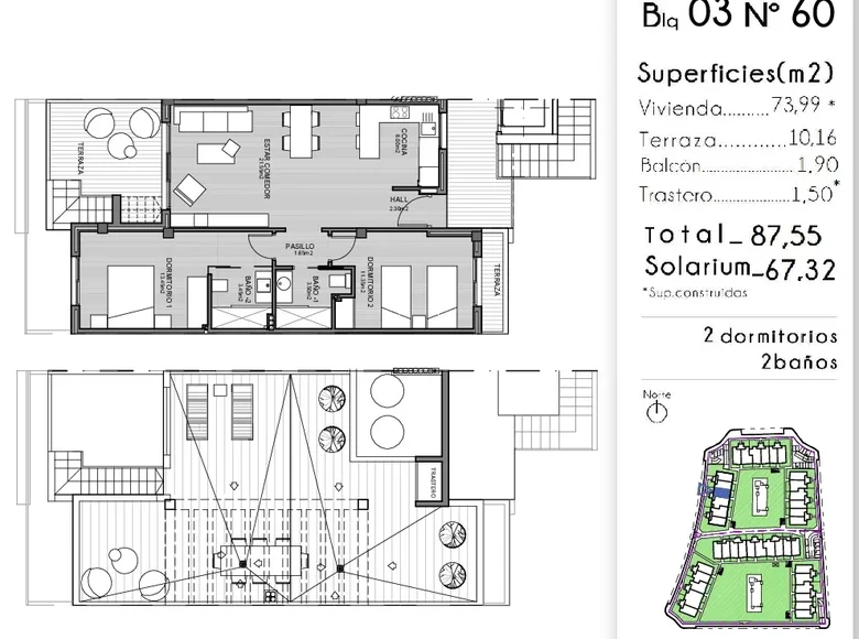 2 bedroom penthouse 88 m² Guardamar del Segura, Spain
