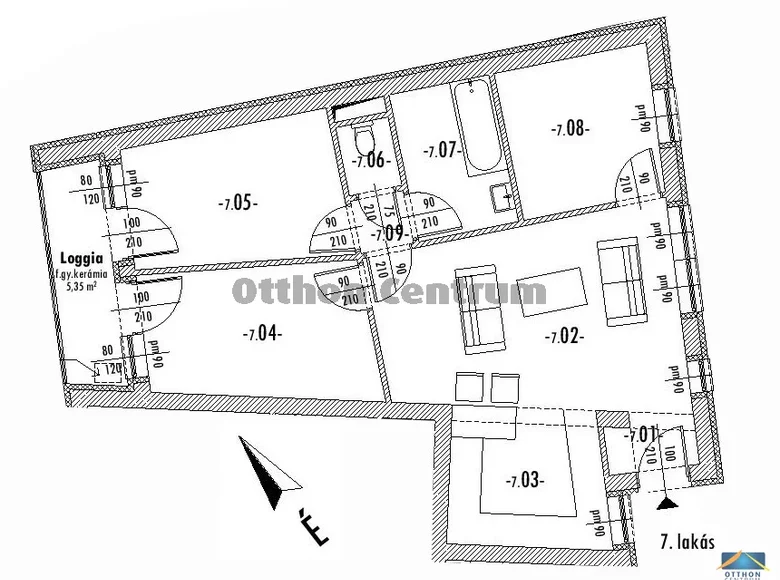 Apartamento 4 habitaciones 70 m² PU, Hungría