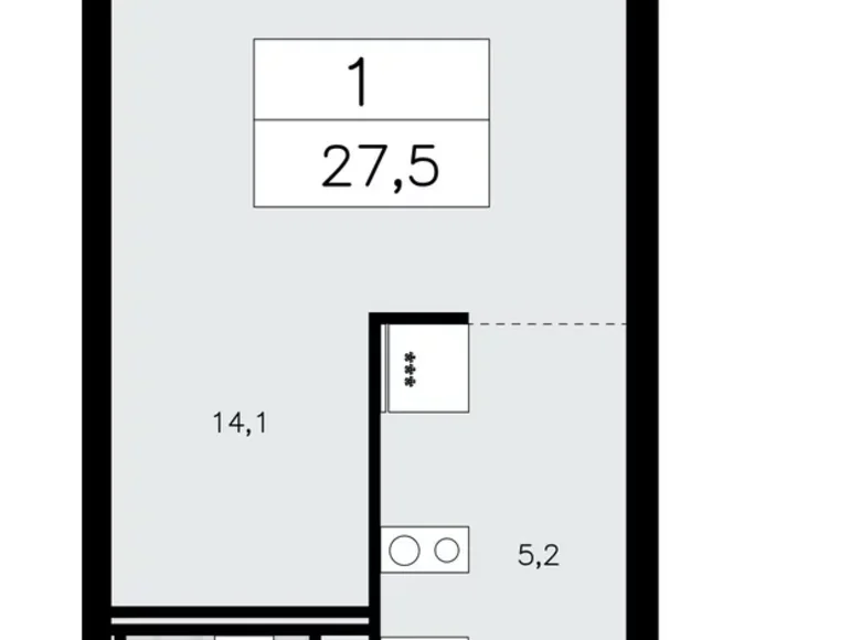 Mieszkanie 1 pokój 28 m² Krasnoye Selo, Rosja