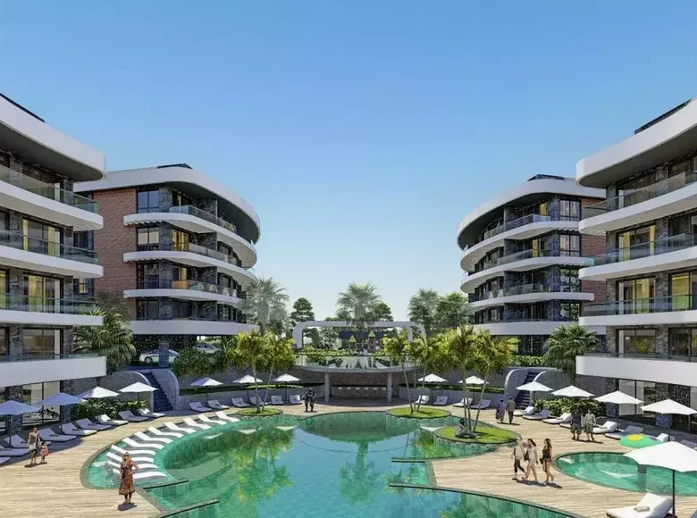 Квартира 1 комната 60 м² Аланья, Турция