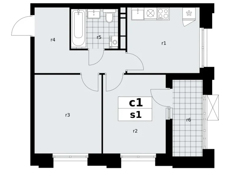 Apartamento 2 habitaciones 48 m² poselenie Sosenskoe, Rusia