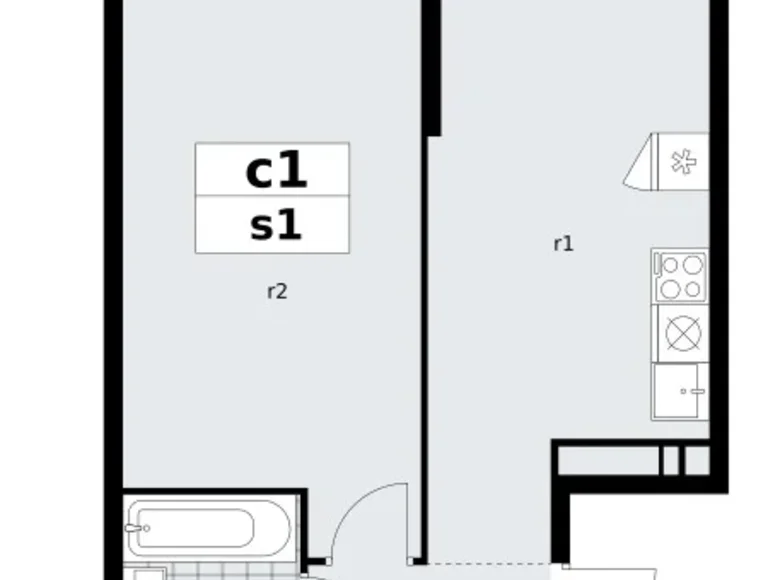 Mieszkanie 1 pokój 41 m² poselenie Sosenskoe, Rosja