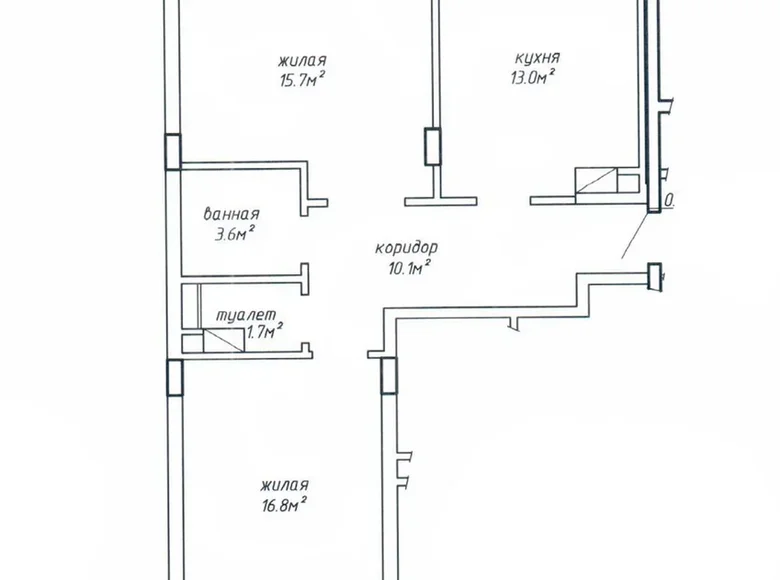 Квартира 2 комнаты 64 м² Минск, Беларусь