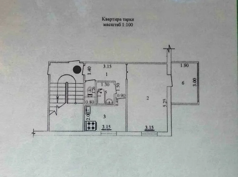 Квартира 2 комнаты 38 м² Ташкент, Узбекистан