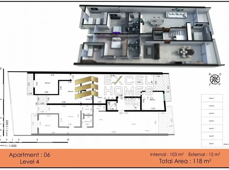 2 bedroom apartment  Gżira, Malta