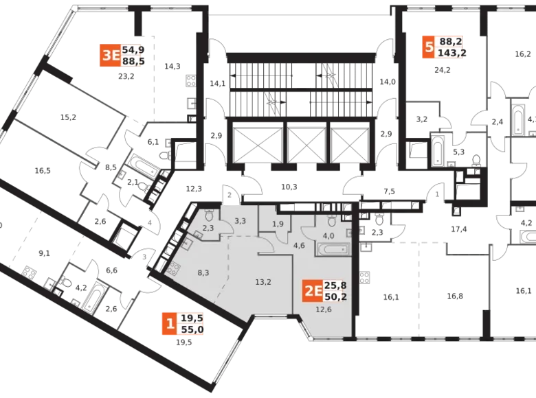 Mieszkanie 2 pokoi 50 m² Konkovo District, Rosja