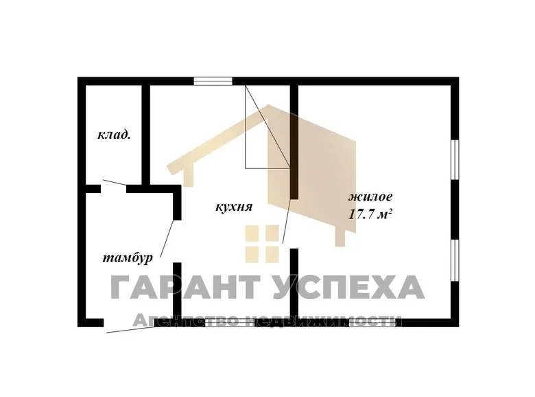 Haus 29 m² Lieninski sielski Saviet, Belarus