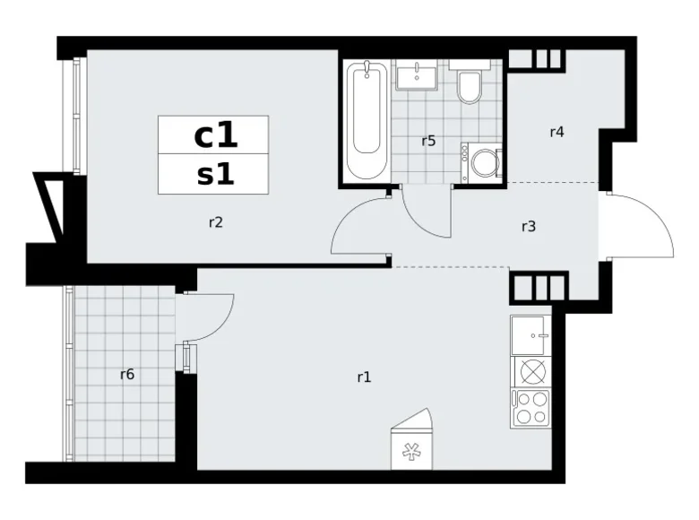 Квартира 1 комната 39 м² поселение Сосенское, Россия