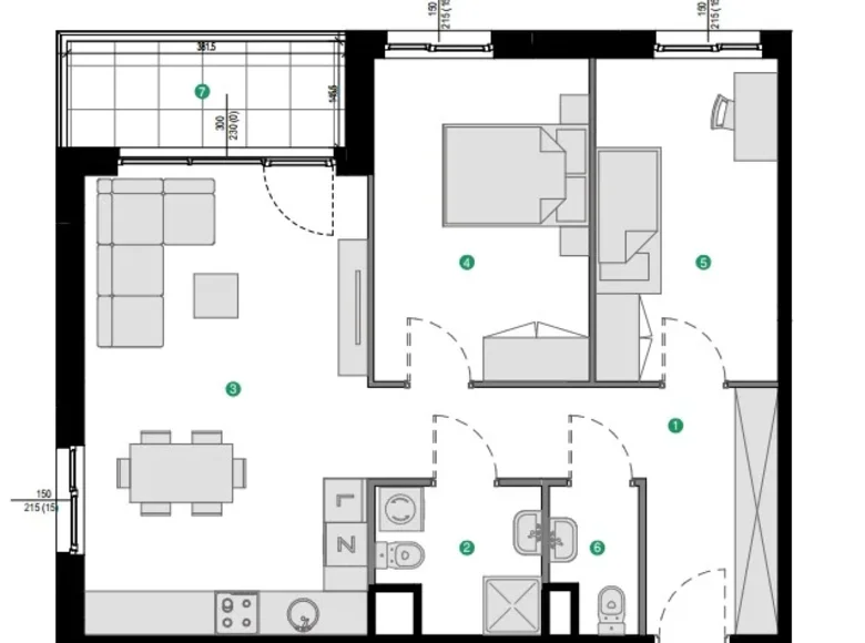 Apartamento 3 habitaciones 68 m² Danzig, Polonia