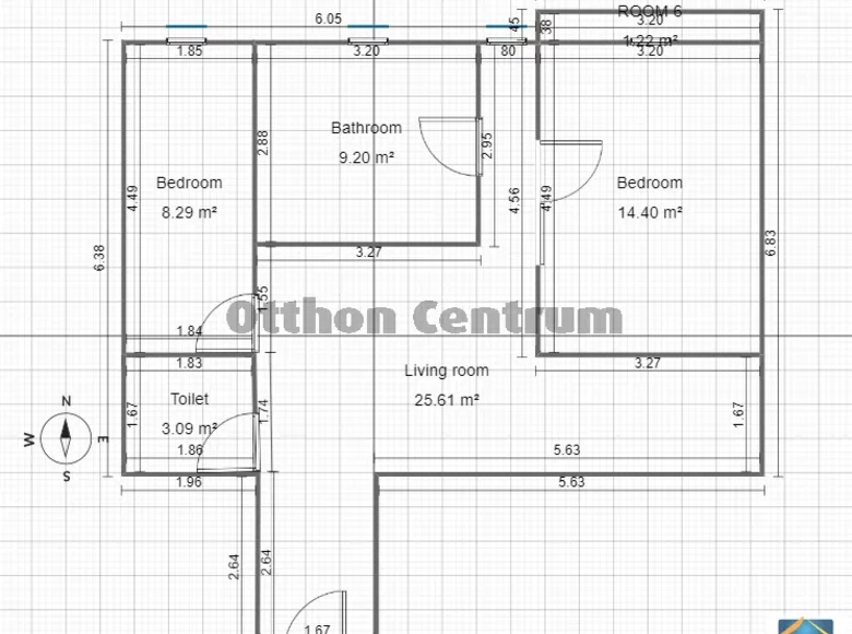 Mieszkanie 3 pokoi 65 m² Budapeszt, Węgry