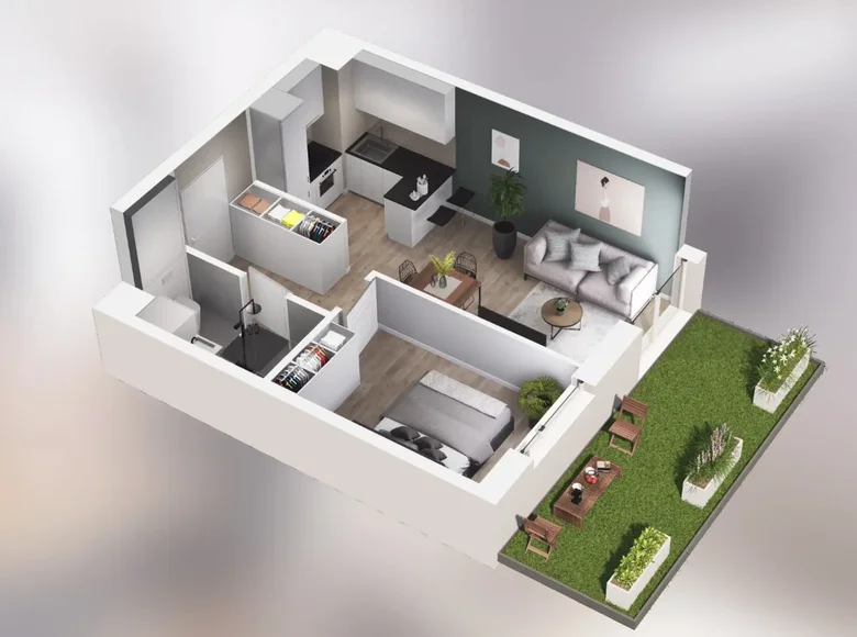 Apartamento 2 habitaciones 36 m² Poznan, Polonia