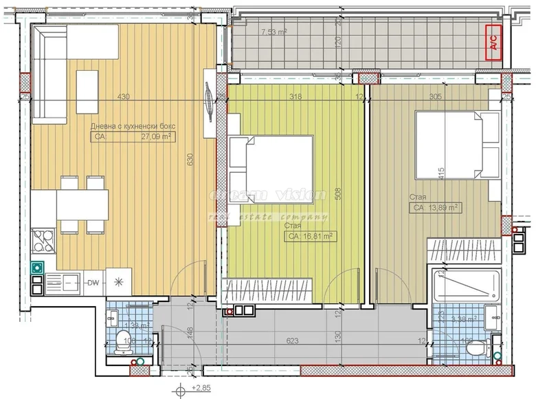 Wohnung 107 m² Sofia, Bulgarien