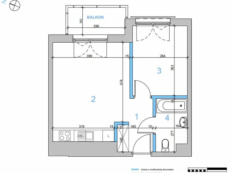 Mieszkanie 2 pokoi 40 m² Warszawa, Polska