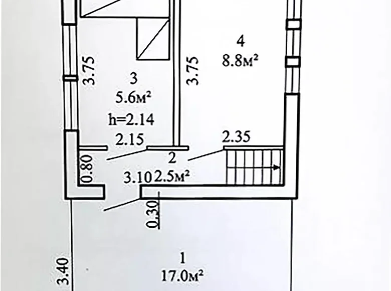 Haus 57 m² Usiazski siel ski Saviet, Weißrussland