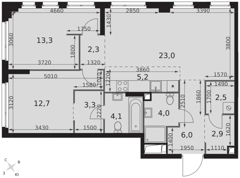 Appartement 3 chambres 79 m² Moscou, Russie