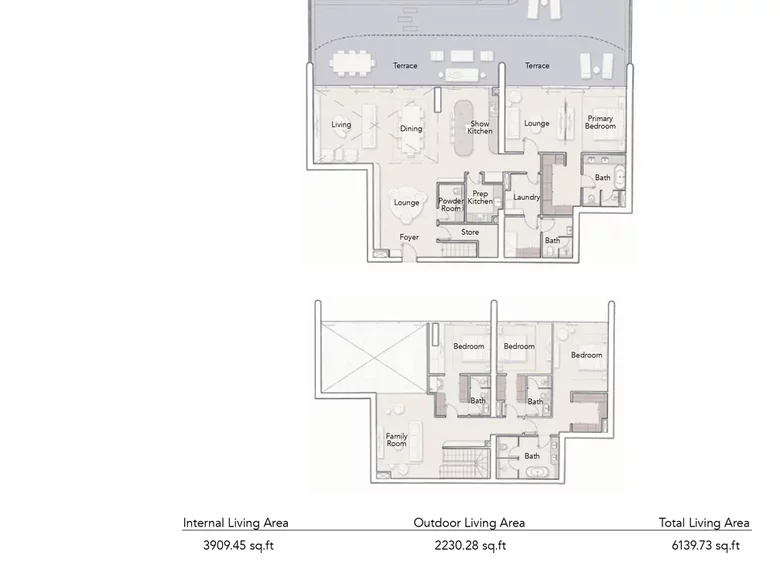 Duplex 4 chambres 570 m² Dubaï, Émirats arabes unis