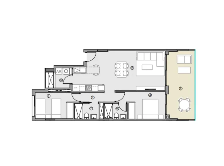 Квартира 3 комнаты 64 м² Торревьеха, Испания