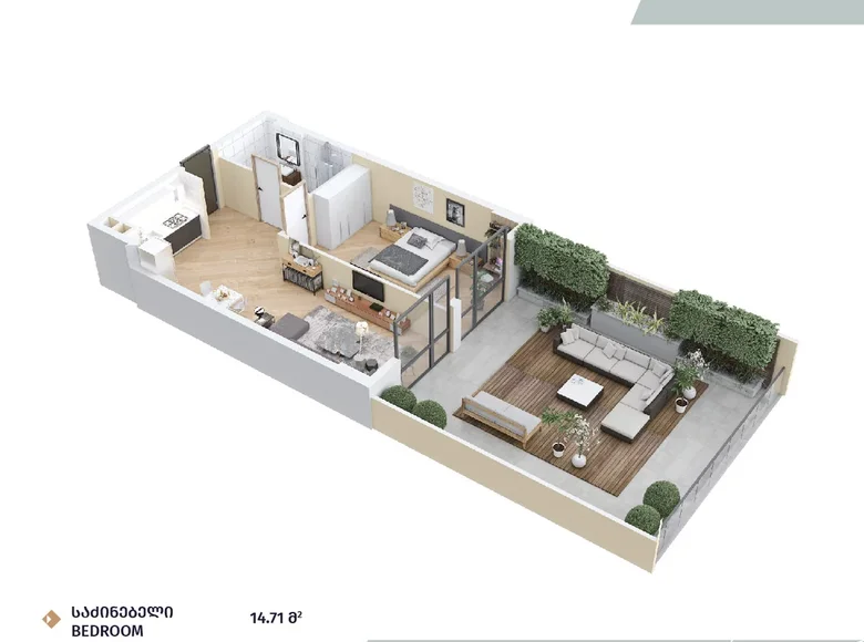 Apartamento 2 habitaciones 91 m² Tiflis, Georgia