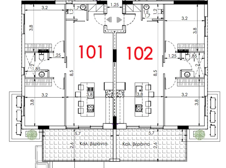 2 bedroom apartment 93 m² Trachoni, Cyprus