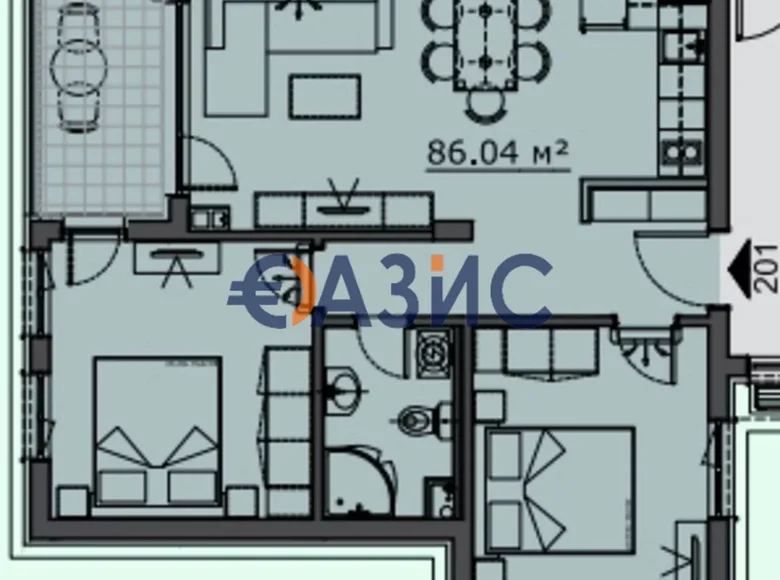 Wohnung 3 zimmer 86 m² Nessebar, Bulgarien