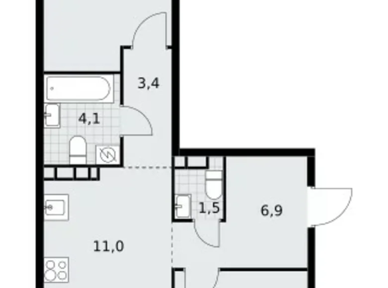 Wohnung 3 zimmer 60 m² Postnikovo, Russland