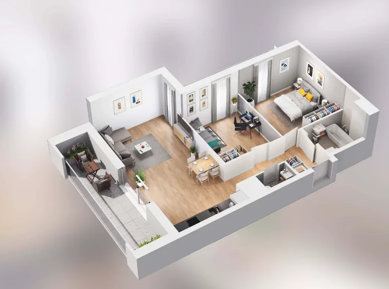 1 bedroom apartment 66 m² Poznan, Poland