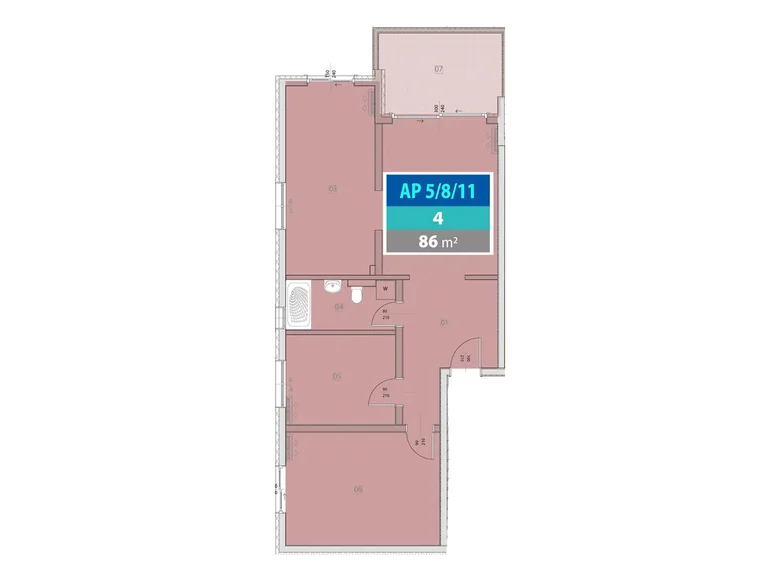 Mieszkanie 4 pokoi 87 m² Provodina, Czarnogóra