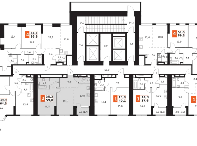 Квартира 2 комнаты 59 м² район Коньково, Россия