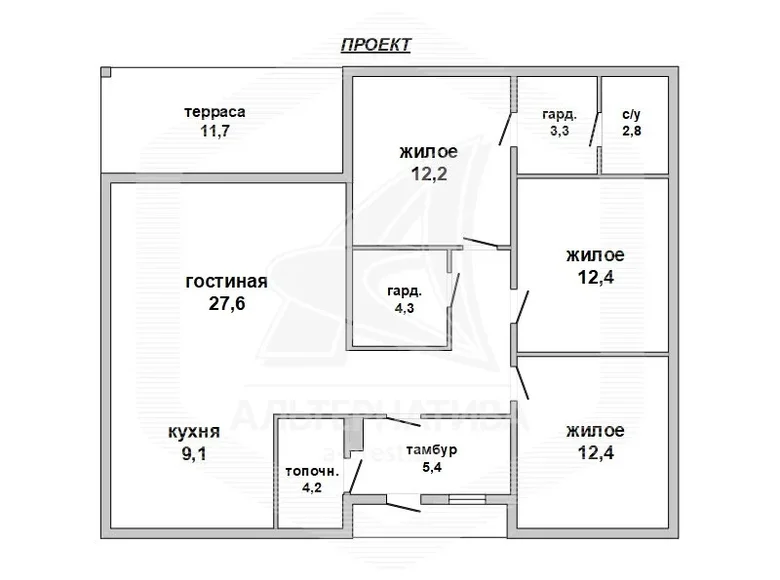 House 98 m² Muchaviecki sielski Saviet, Belarus