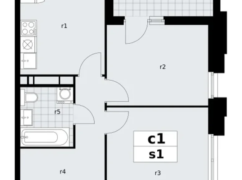 Mieszkanie 2 pokoi 49 m² poselenie Sosenskoe, Rosja