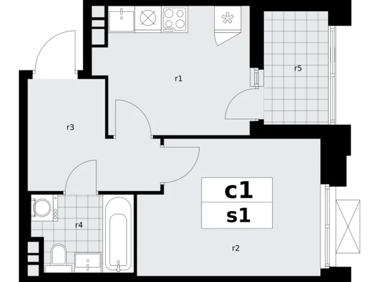 Apartamento 1 habitación 33 m² poselenie Sosenskoe, Rusia