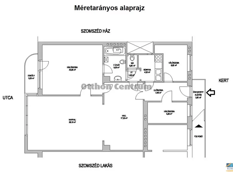 Mieszkanie 3 pokoi 99 m² Budapeszt, Węgry