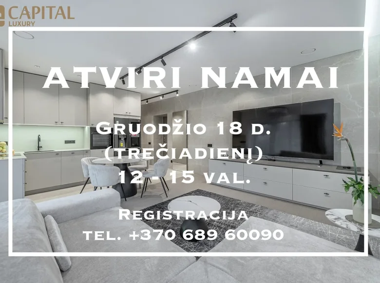 Apartamento 2 habitaciones 54 m² Vilna, Lituania