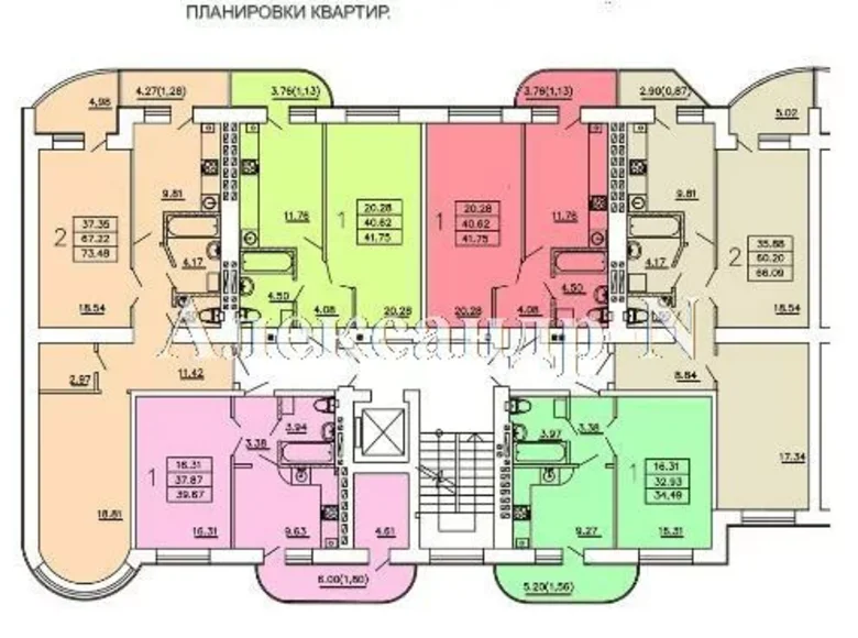 Квартира 2 комнаты 66 м² Одесса, Украина