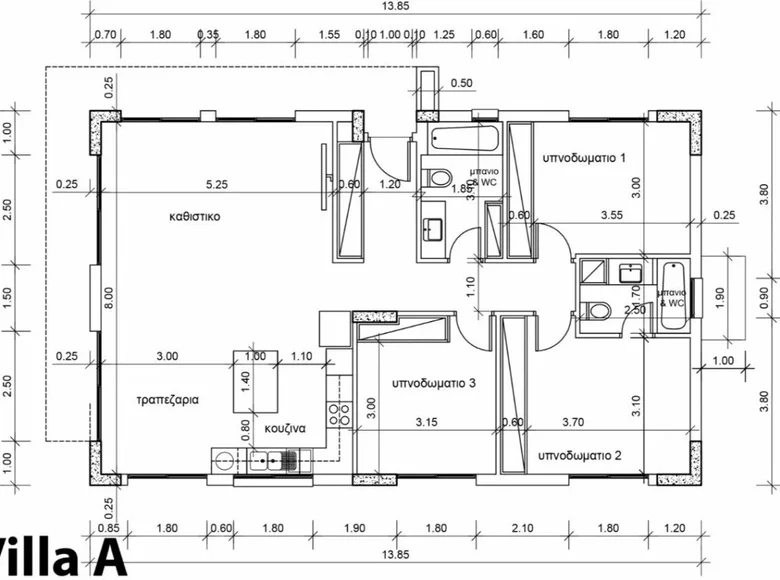 3 bedroom house 120 m² Parekklisia, Cyprus